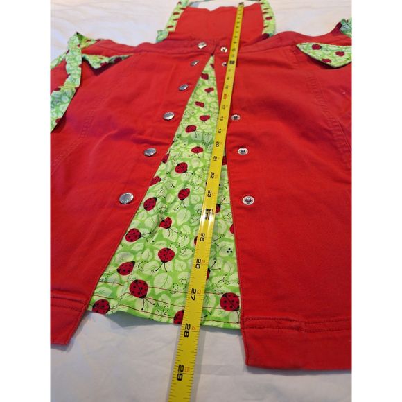 Granny's Lady Bug Bib Apron with Pockets - Picture 7 of 7